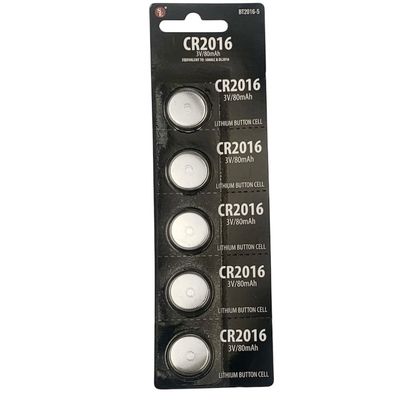 5 Pc CR2016-5 Lithium Button Cell Batteries Set,Good Thru 10/2030
