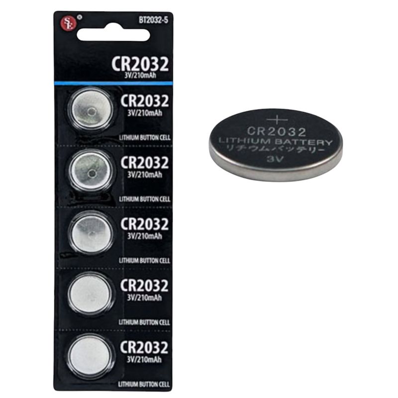 5 Pc CR2032 Lithium Button Cell Batteries Set,Good thru March 2030