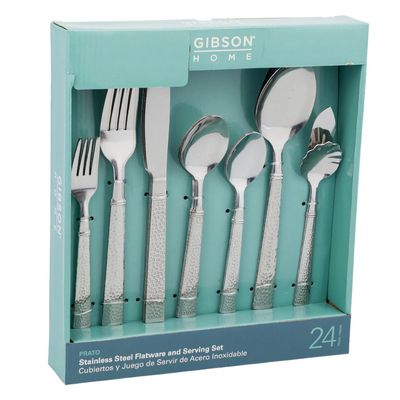 FLATWARE SET,24pc SS SILVER