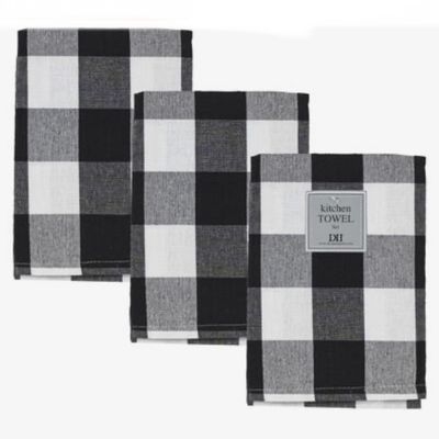 DISH TOWEL,3PC,BLACK BUFFALO C