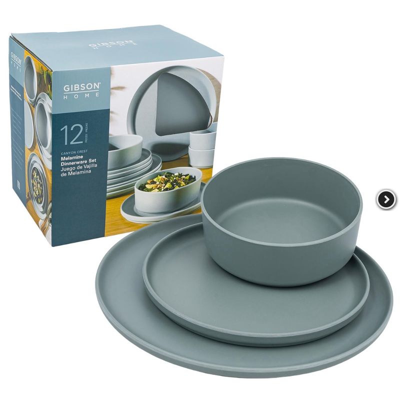 DINNERWARE SET,12pcD.SAGE MATT