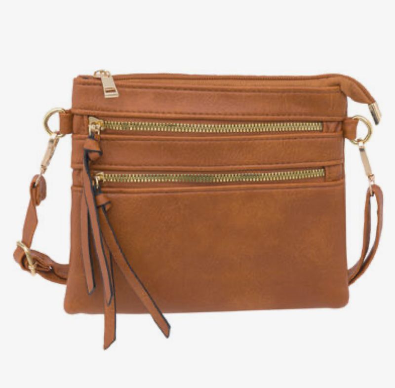 SHOULDER BAG W/STRAP COGNAC
