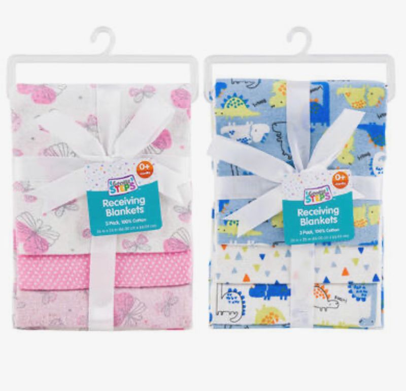 RECEIVING BLANKETS,3pkSWIGGLES