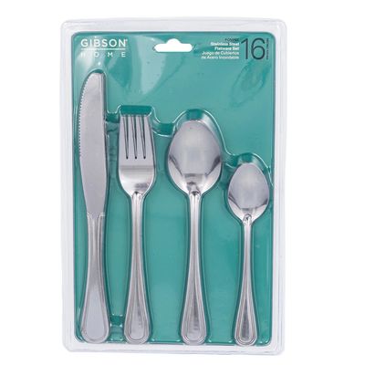 FLATWARE SET,16pc S.S. TUMBLE