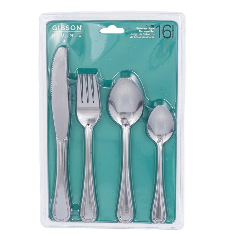 FLATWARE SET,16pc S.S. TUMBLE