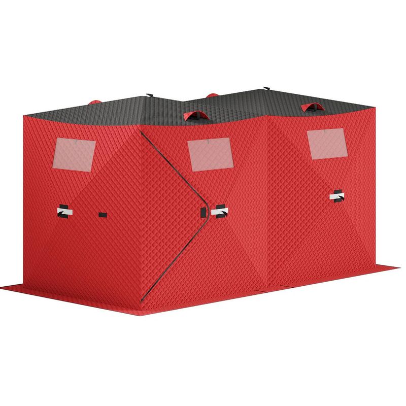 Insulated Pop-Up Winter Tent for 5-7 Persons Bottomless