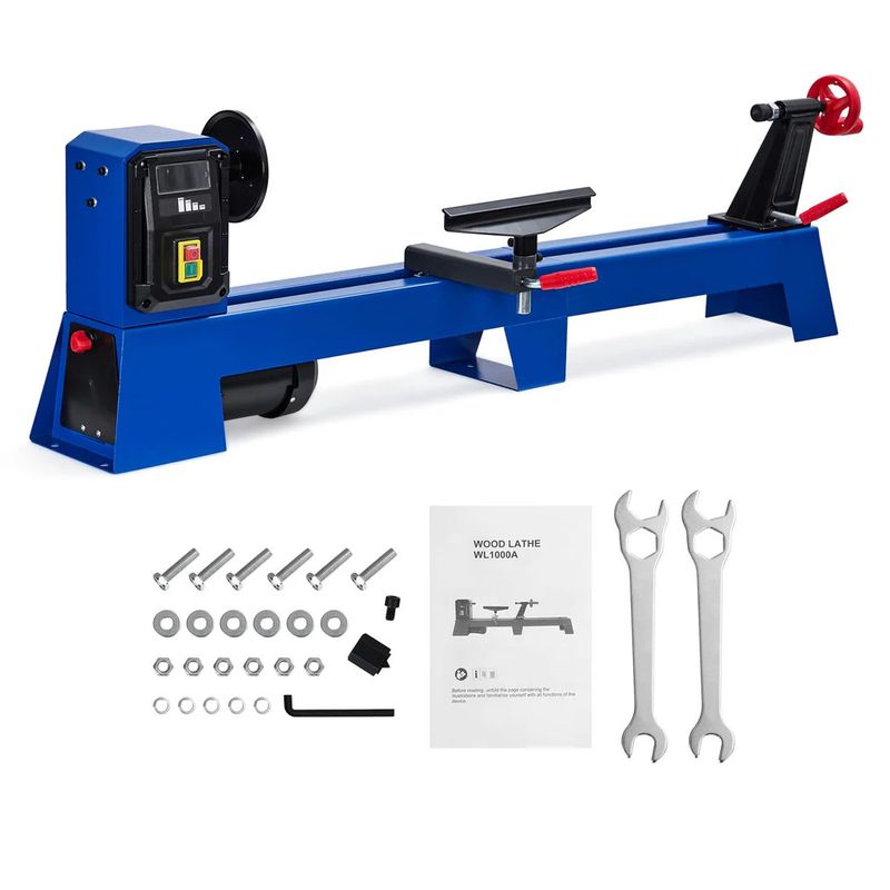 Wood Lathe, 14" x 40" Benchtop Wood Lathe 0.5 HP