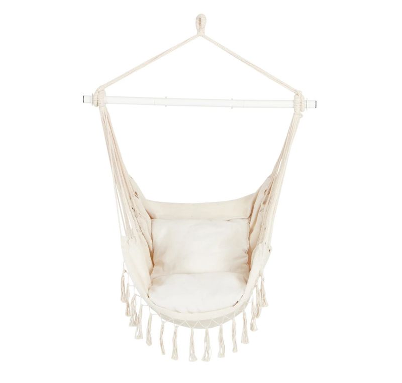 Hanging Hammock Chair w/ Spreader Bar, Natural