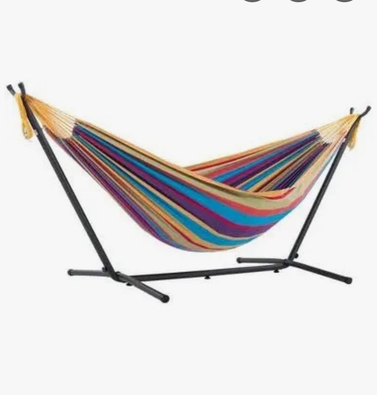 Double Hammock with Stand, Tequila Sunrise