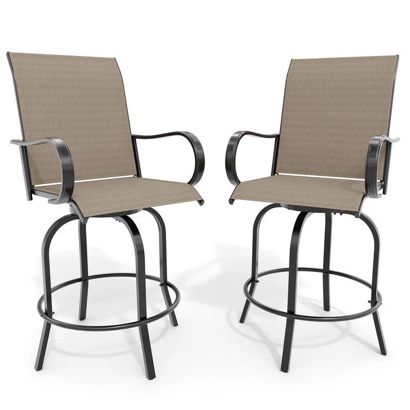 Outdoor Swivel Bar Stools Set of 2
