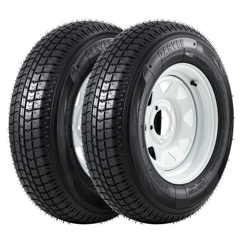 Trailer Tires ST205/75D14 6PR Load Range C - 5 Lug 14'' Rims