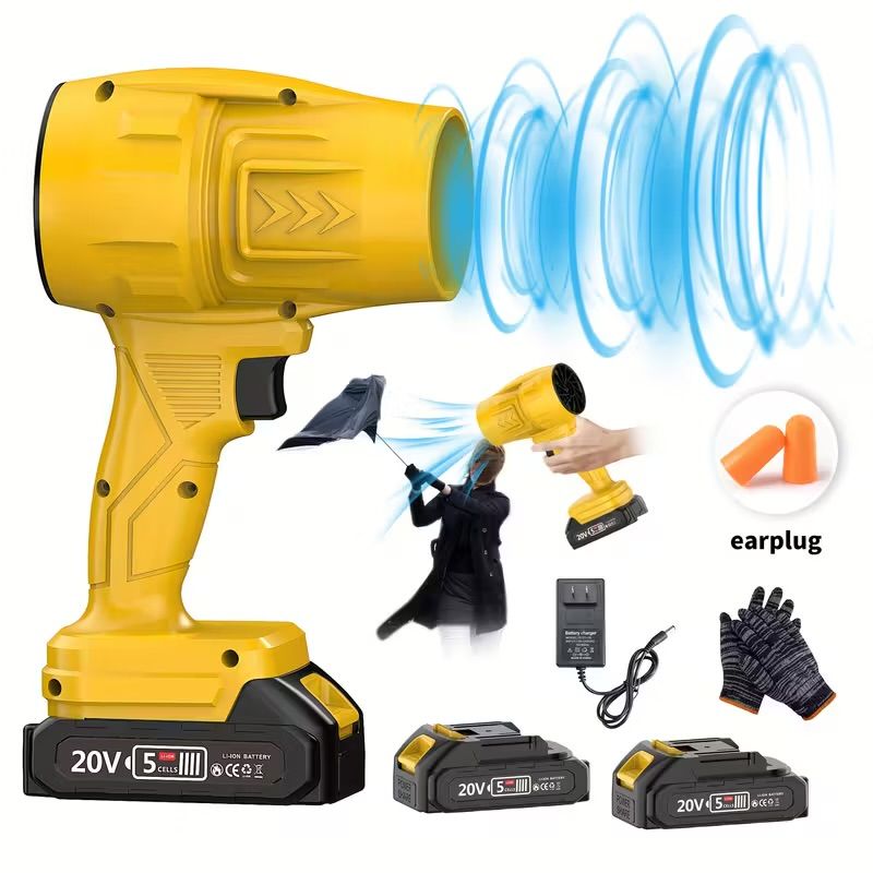 Turbo Leaf Blower With 2 batteries