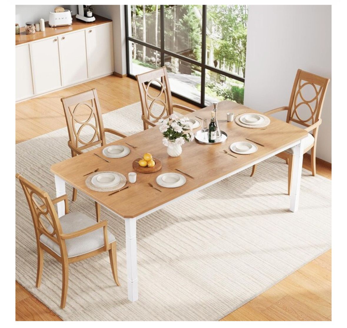 Large 78” dining table - slight damage