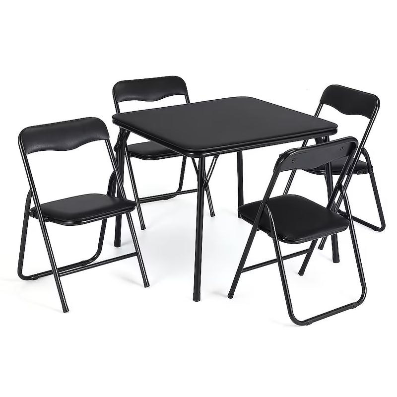 5-Piece Folding Card Table and Chair Set