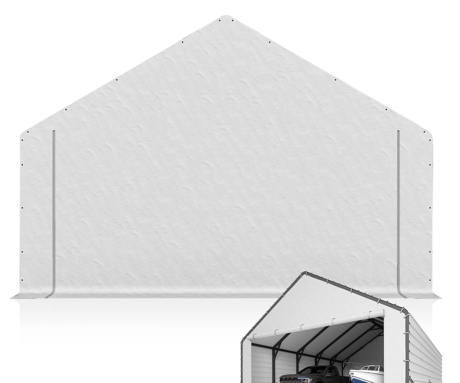 Door Panels w/Zippers, Metal Carport 20x25ft &amp; 20x20ft