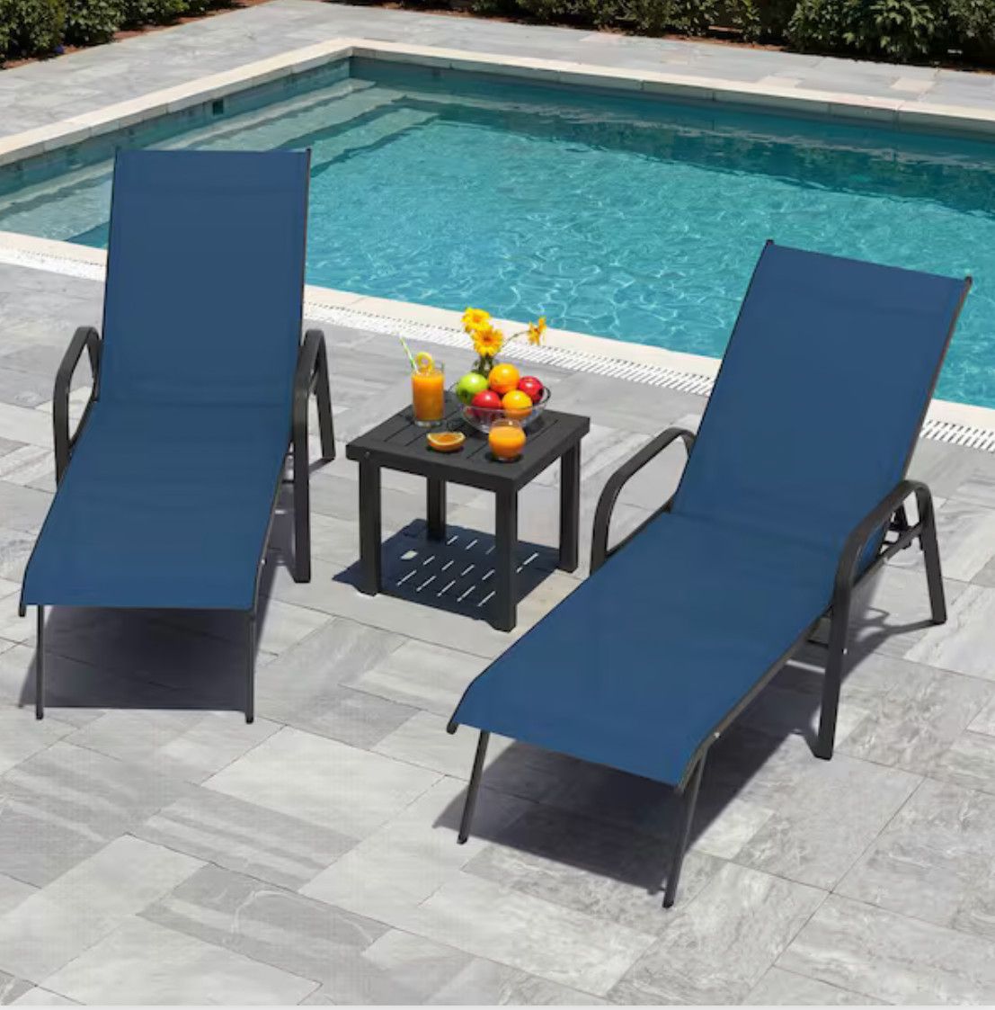 Chaise lounge chairs - set of 2