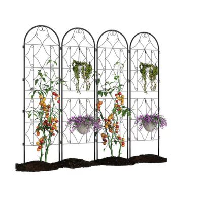 4 Pack Metal Trellis for Climbing Plants Outdoor 75x22