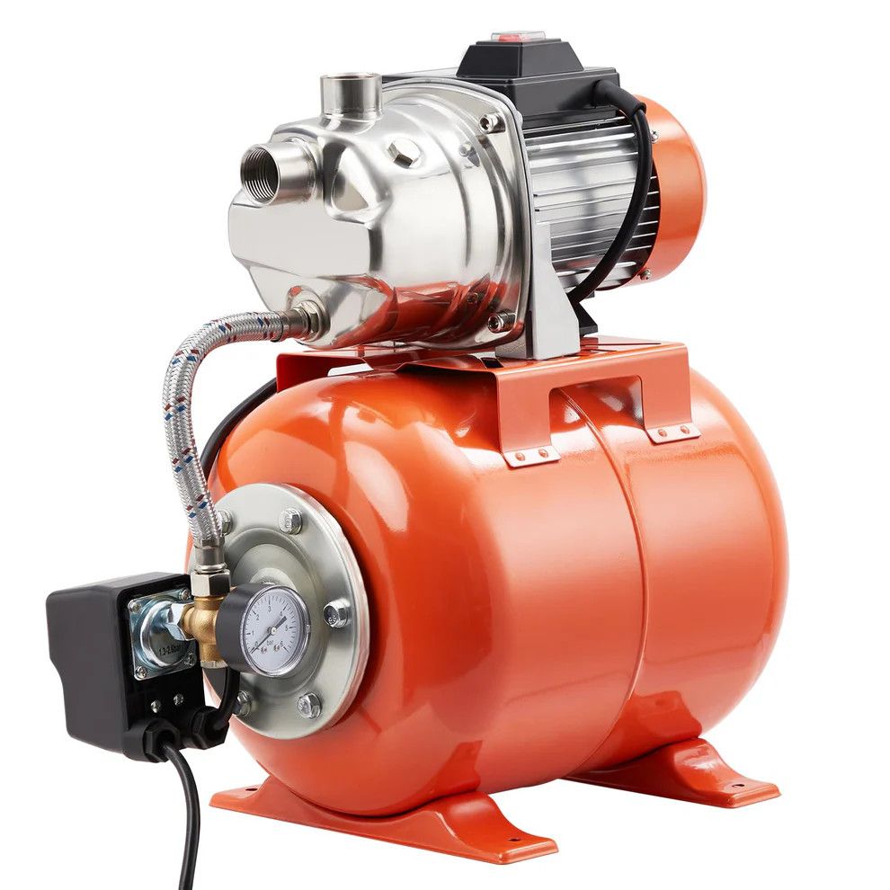 1.6HP Shallow Well Pump with Pressure Tank, 115V