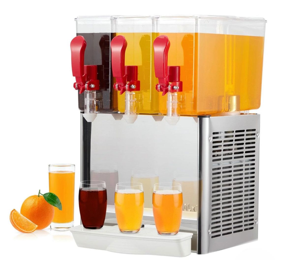 30L commercial stainless steel 3 tank juice dispenser