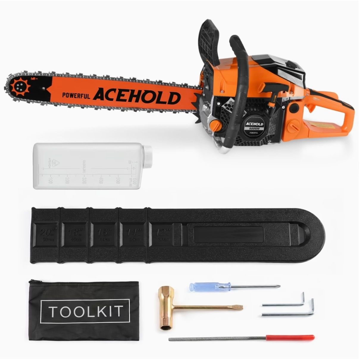 62CC 20 Inch Gas Chainsaw, Powerful 2-Stroke Engine
