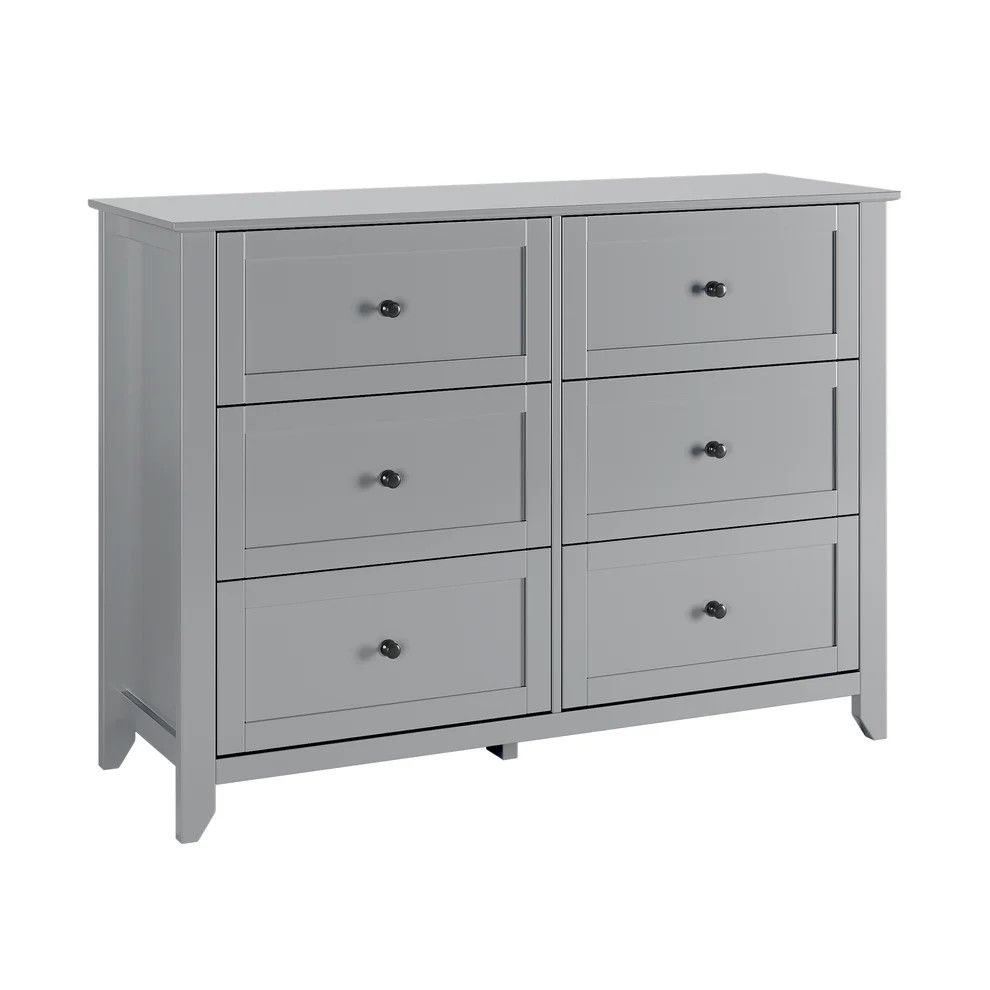 Grey 6 Chest of Drawer Dresser