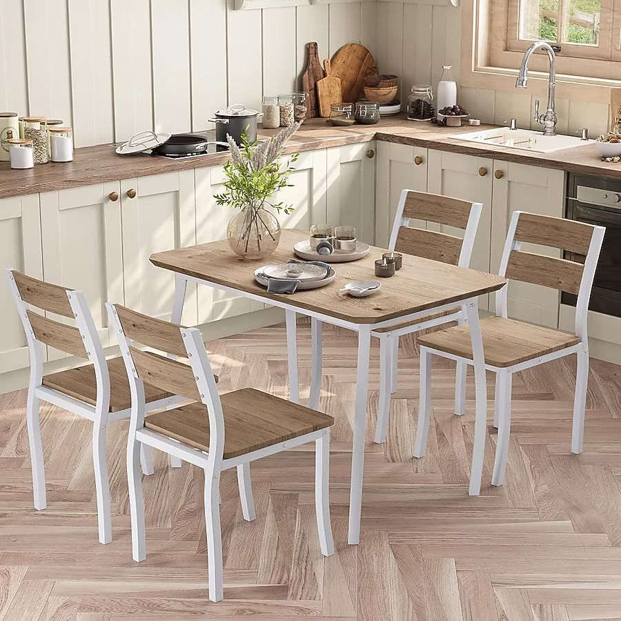 5 Piece Dining Table Set for 4 Kitchen Table with chairs