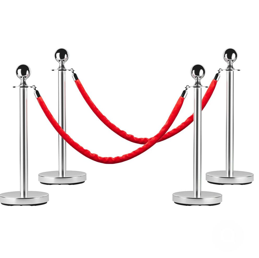 4 pole 2 rope stainless steel stanchions