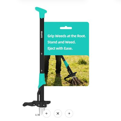 Stand-Up Weed Puller Tool, 4-Claw Stainless Steel