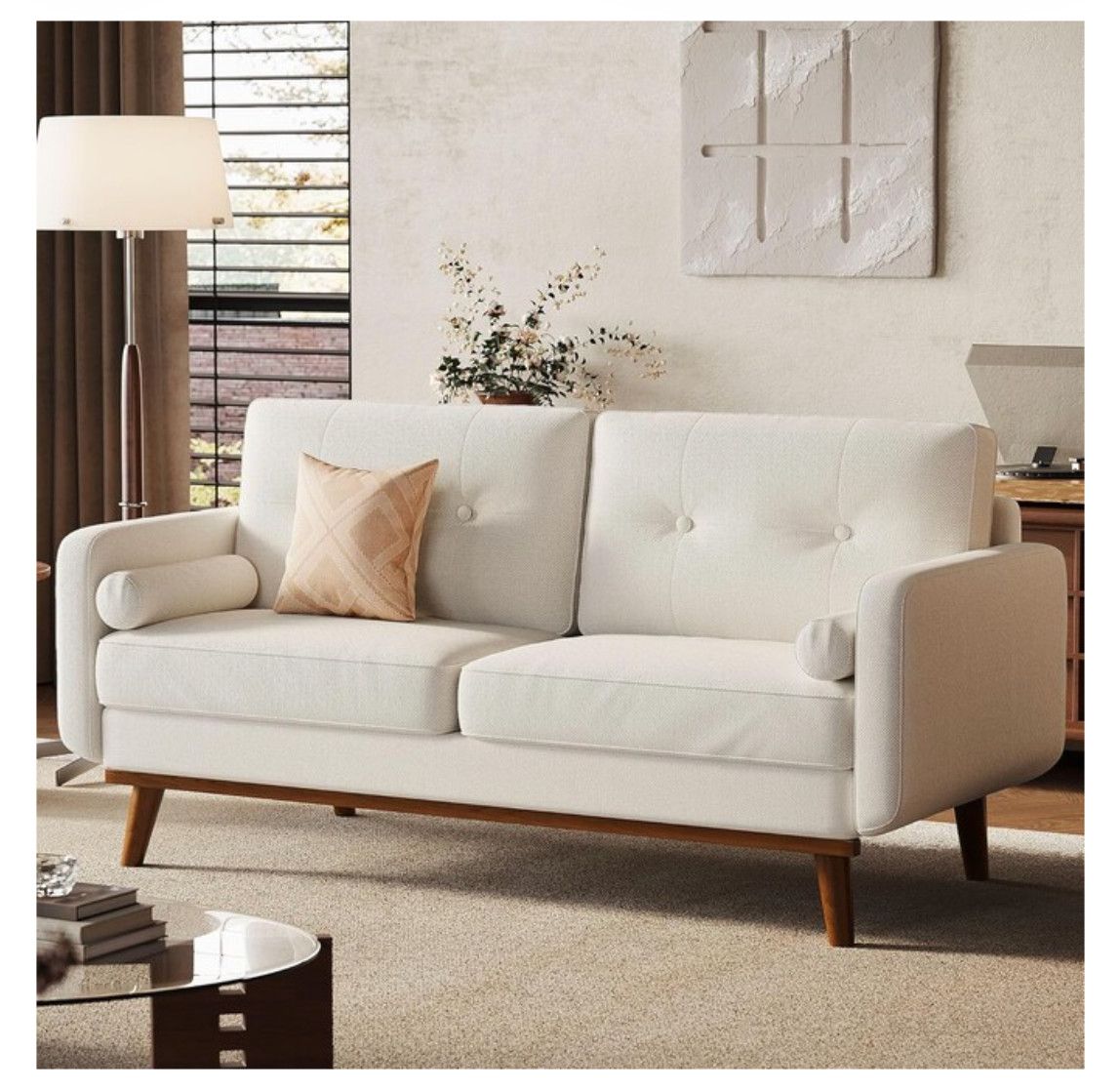Mid century loveseat sofa