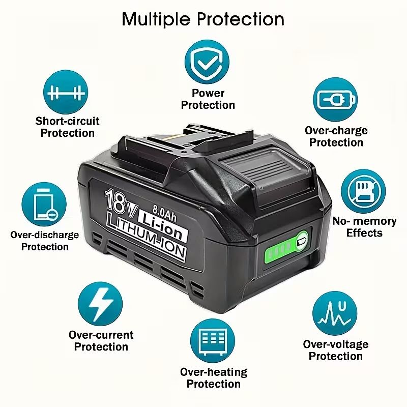 8.0Ah Battery Replacement For Ma-kita 18V