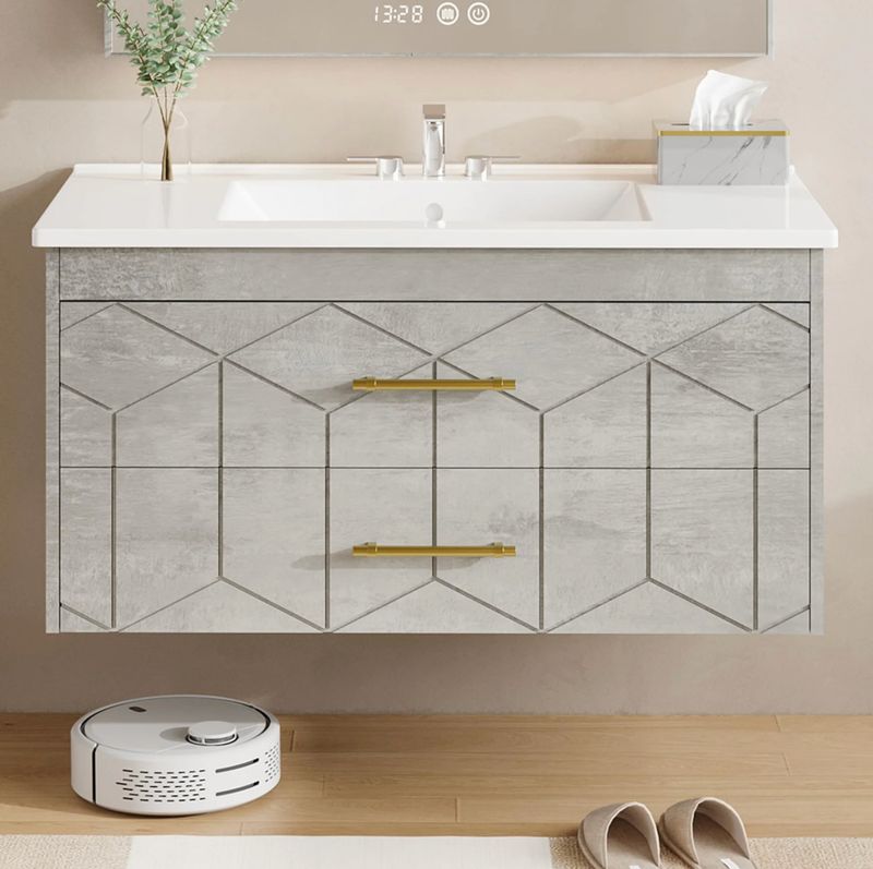 36” floating bathroom vanity with top