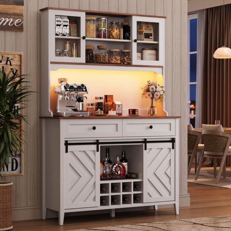 72” farmhouse bar cabinet