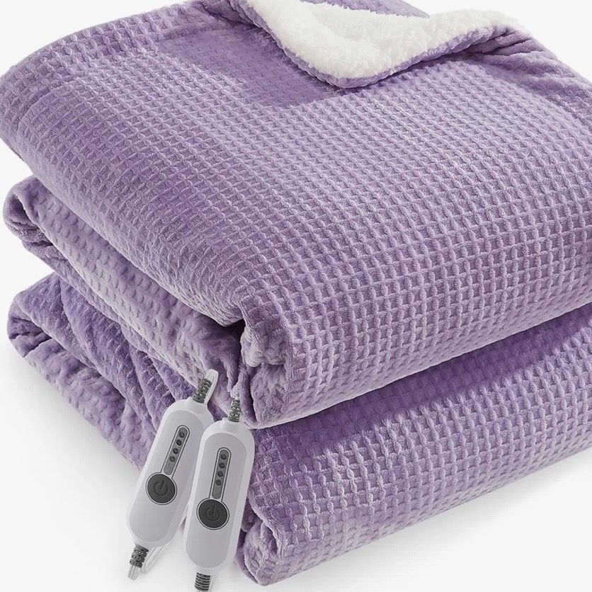 Caromio 84x90 Heated Blanket Purple - Dual Control