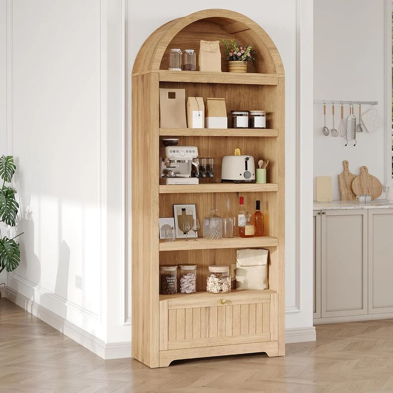 5-Tier Kitchen Storage Cabinet with Drawers, 72"