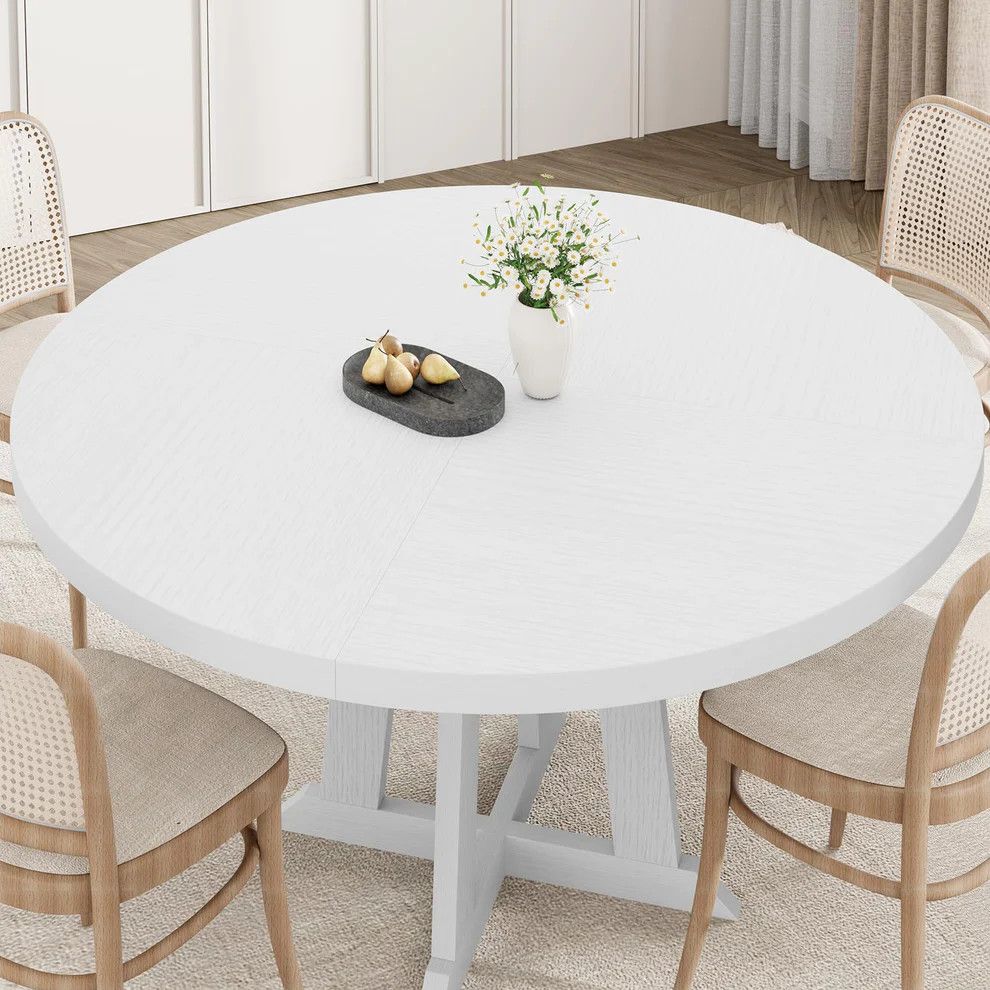 Modern Round Dining Table – 47-Inch