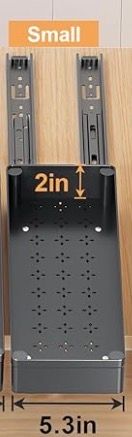 15.7”x5.3” Pull Out Cabinet Organizer, Blk