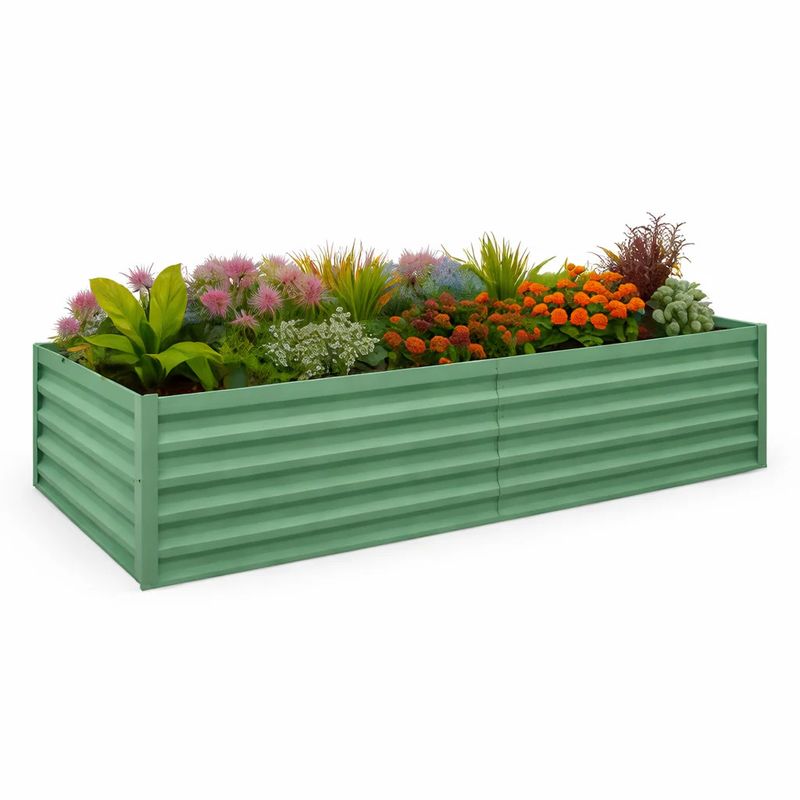 6x3x2ft Galvanized Raised Garden Bed