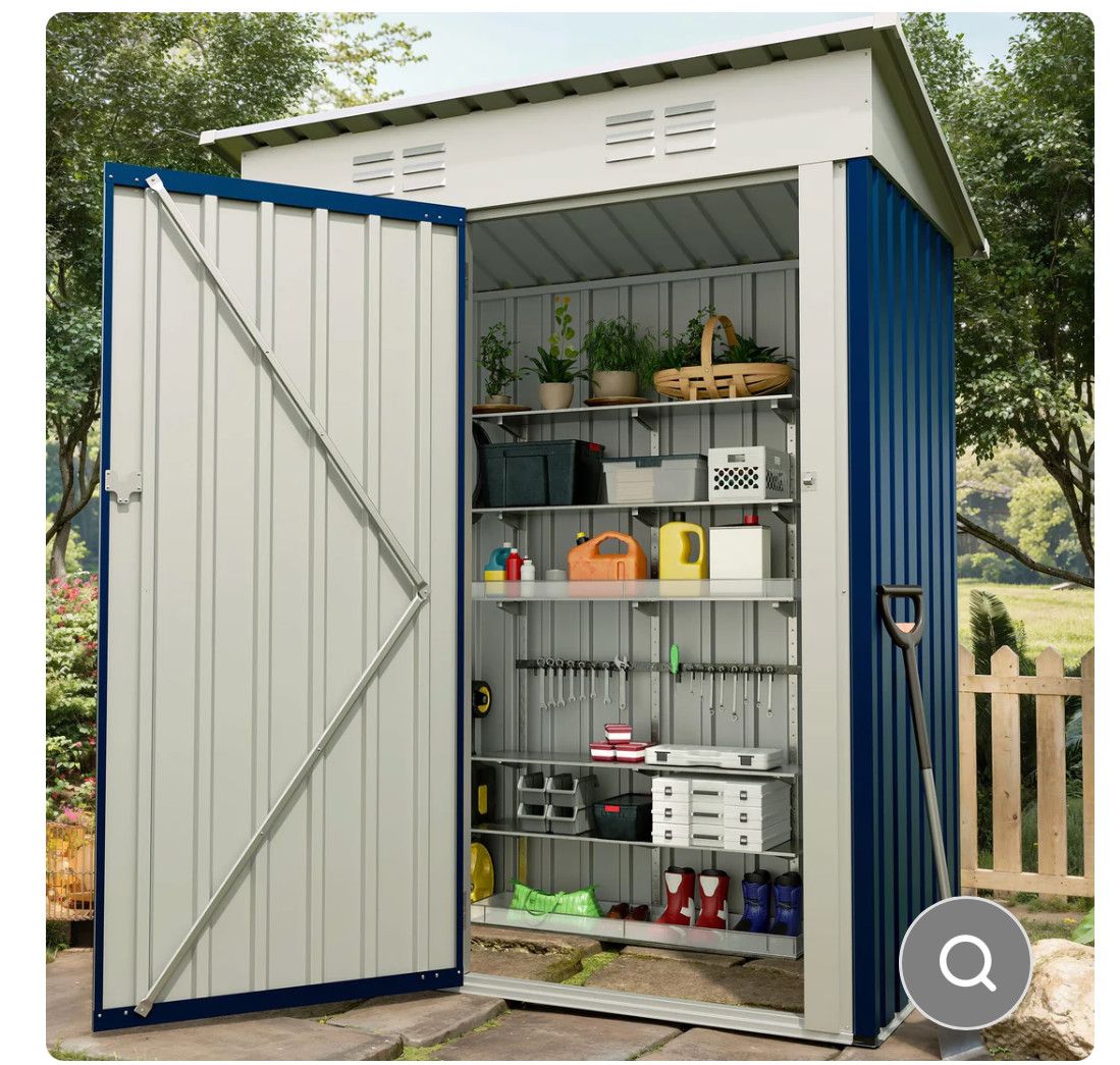 5 x 3ft Outdoor Metal Storage Shed