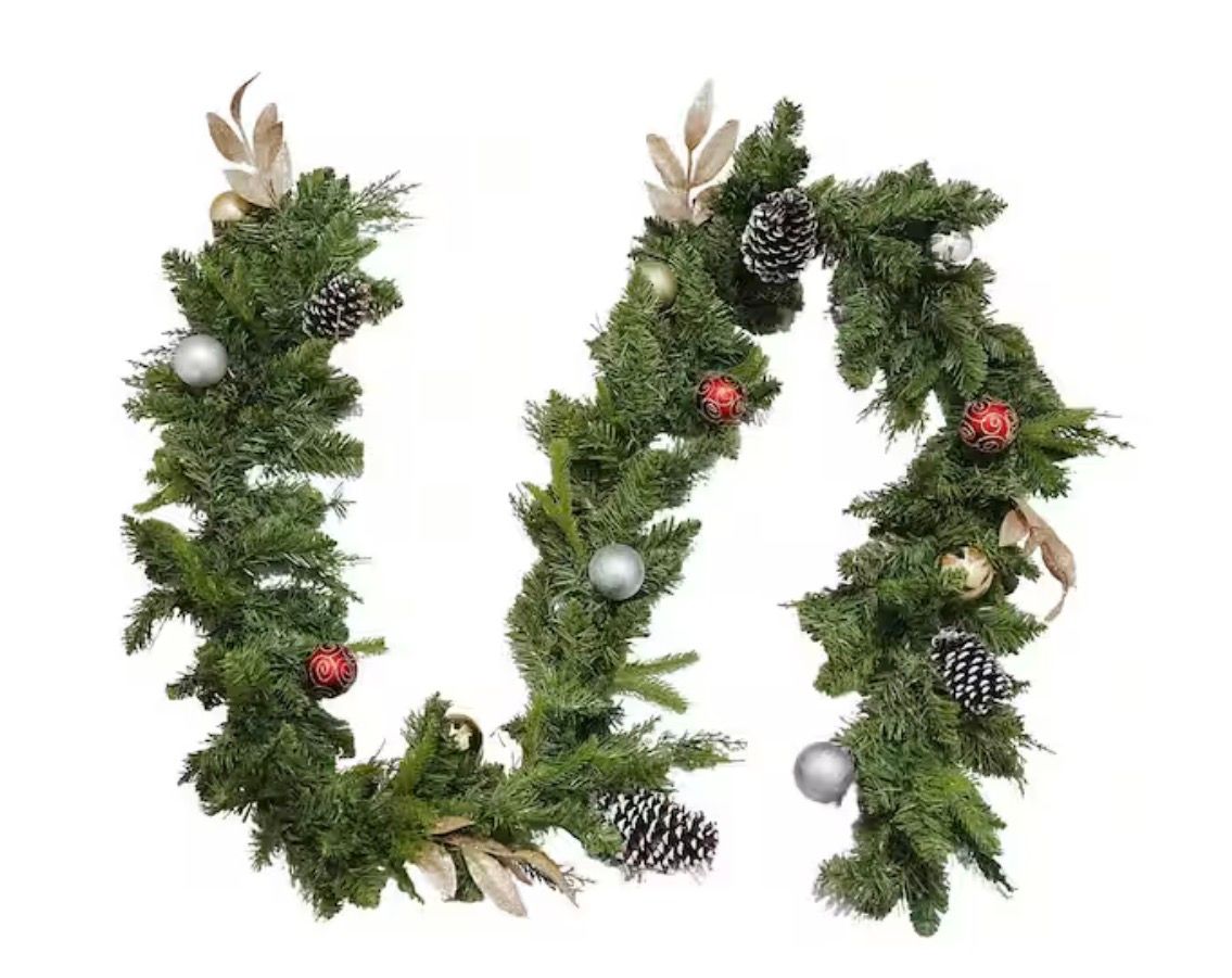 9ft. Green Artificial Christmas Norfolk Pine Garland