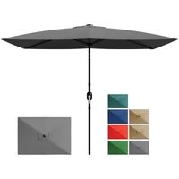 10' x 6.5' Rectangular Patio Umbrella Grey