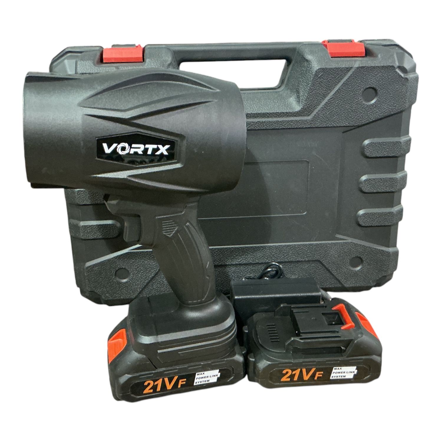 Vortx Turbo Blower Kit 2 batteries, charger, and case.