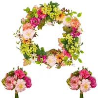 Large Spring Peony &amp; Hydrangea Wreath