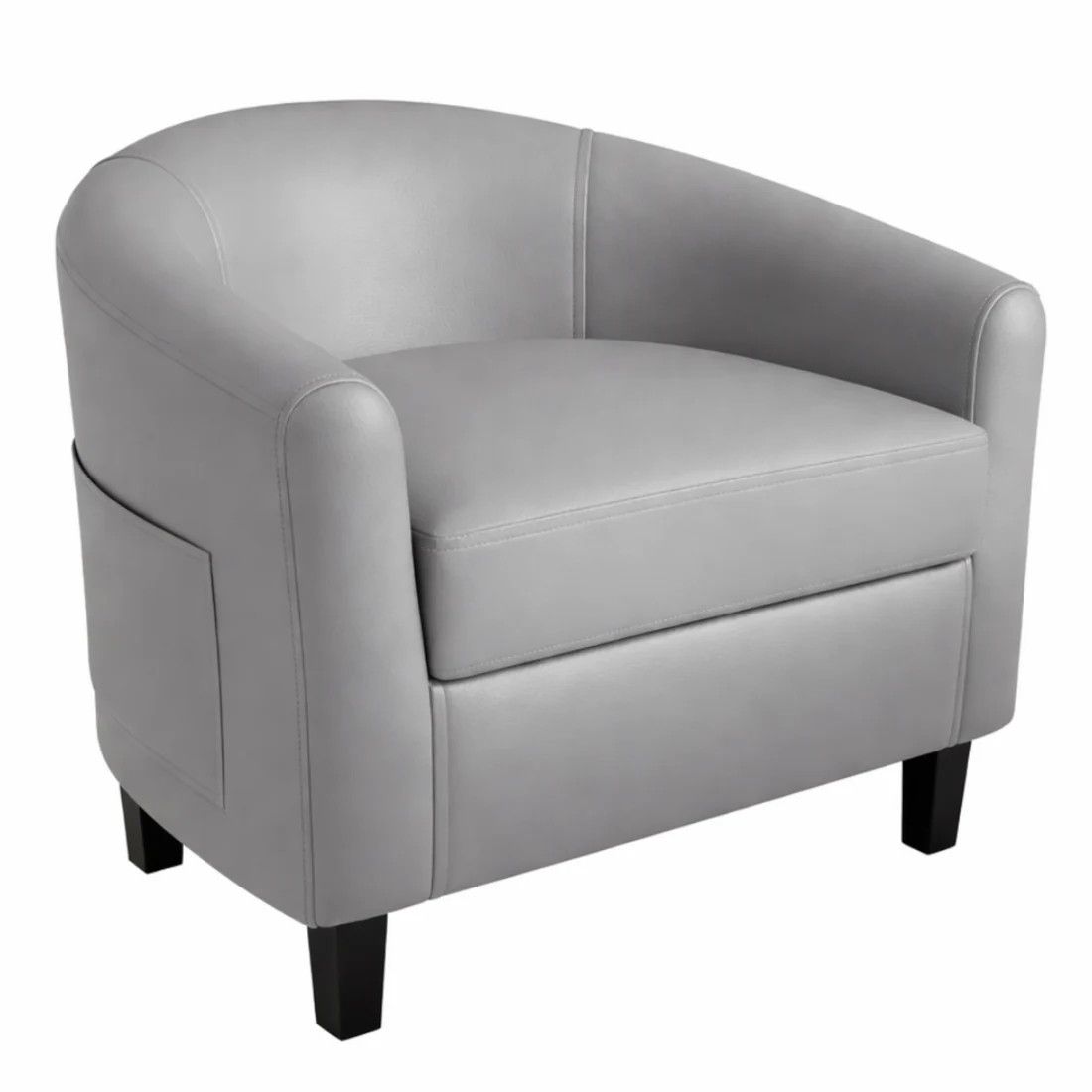 Accent Barrel Chairs Living Room Chairs gray