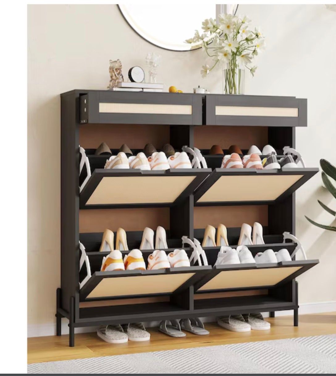 Narrow Shoe Cabinet