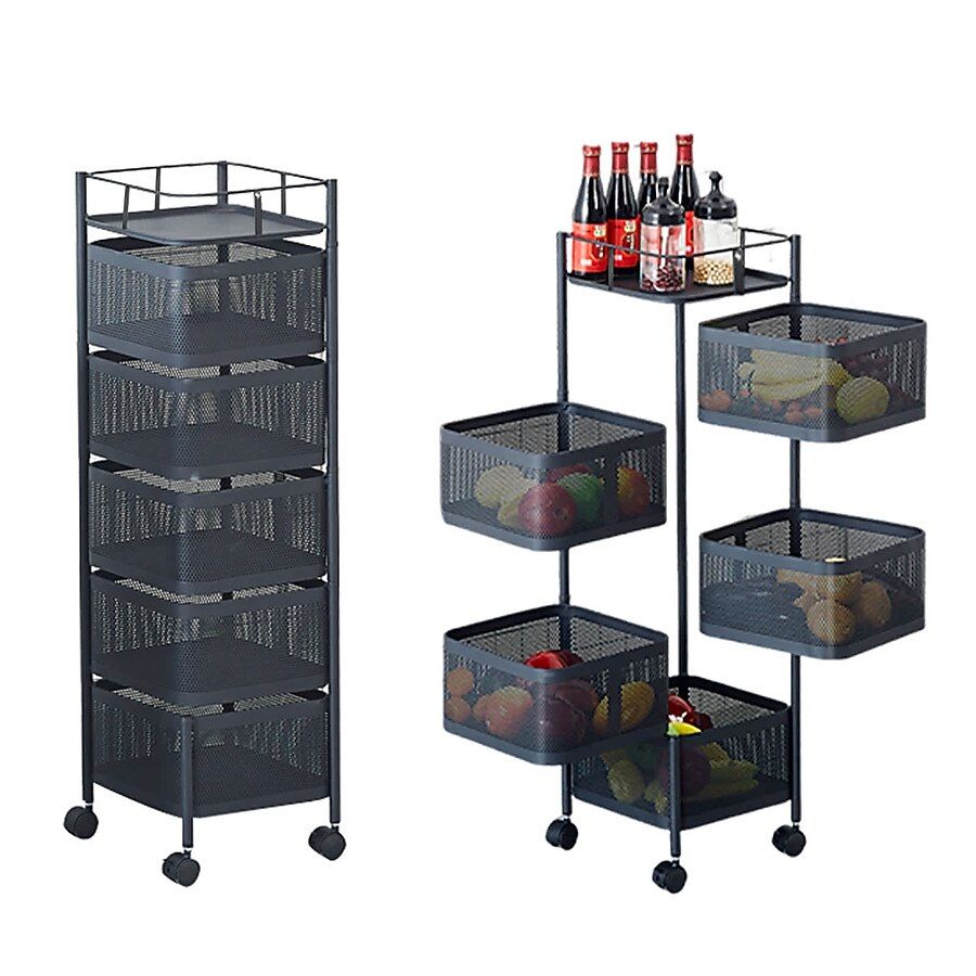 Rotating Kitchen Storage Rack 5-Tier