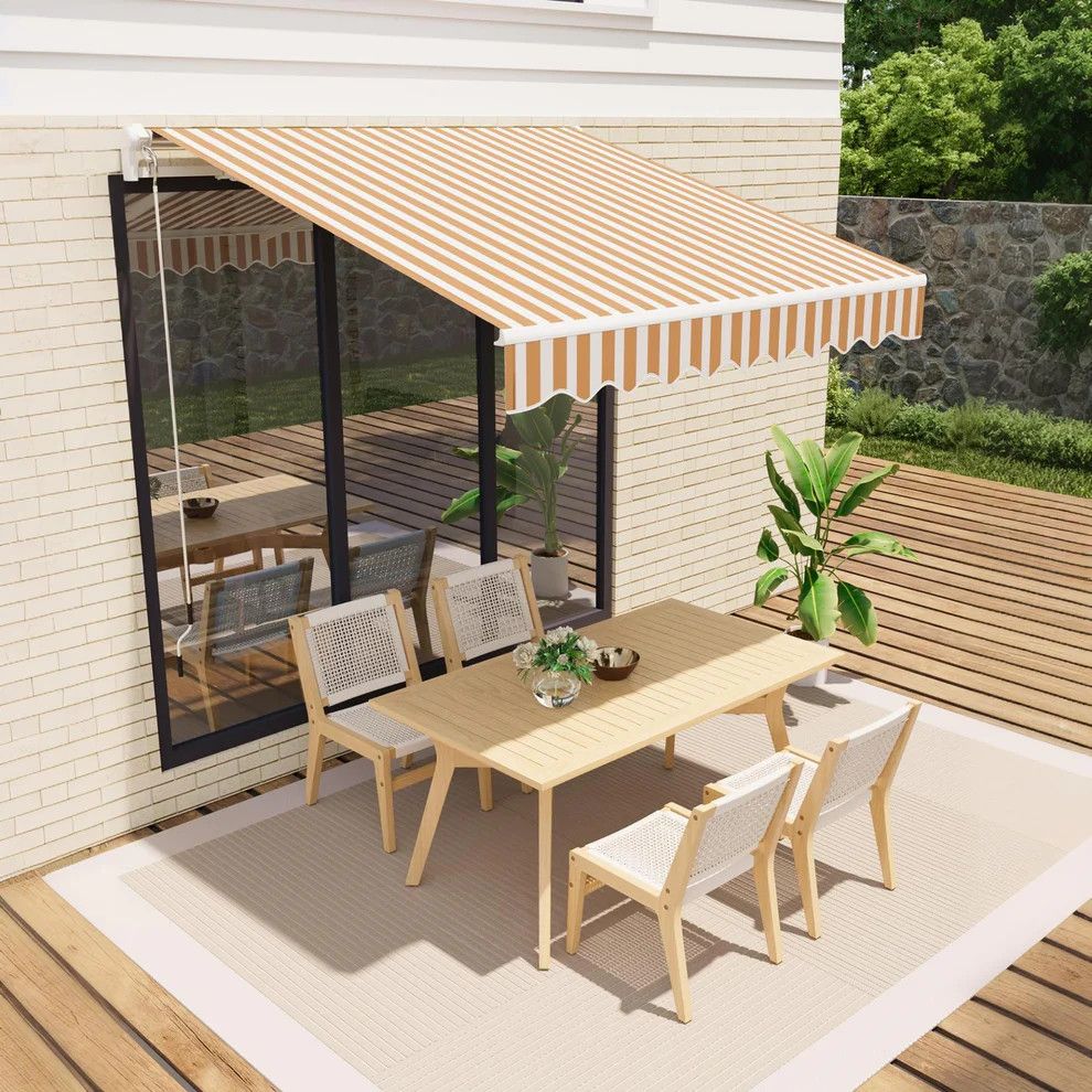 10' x 8' Manual Retractable Patio Awning