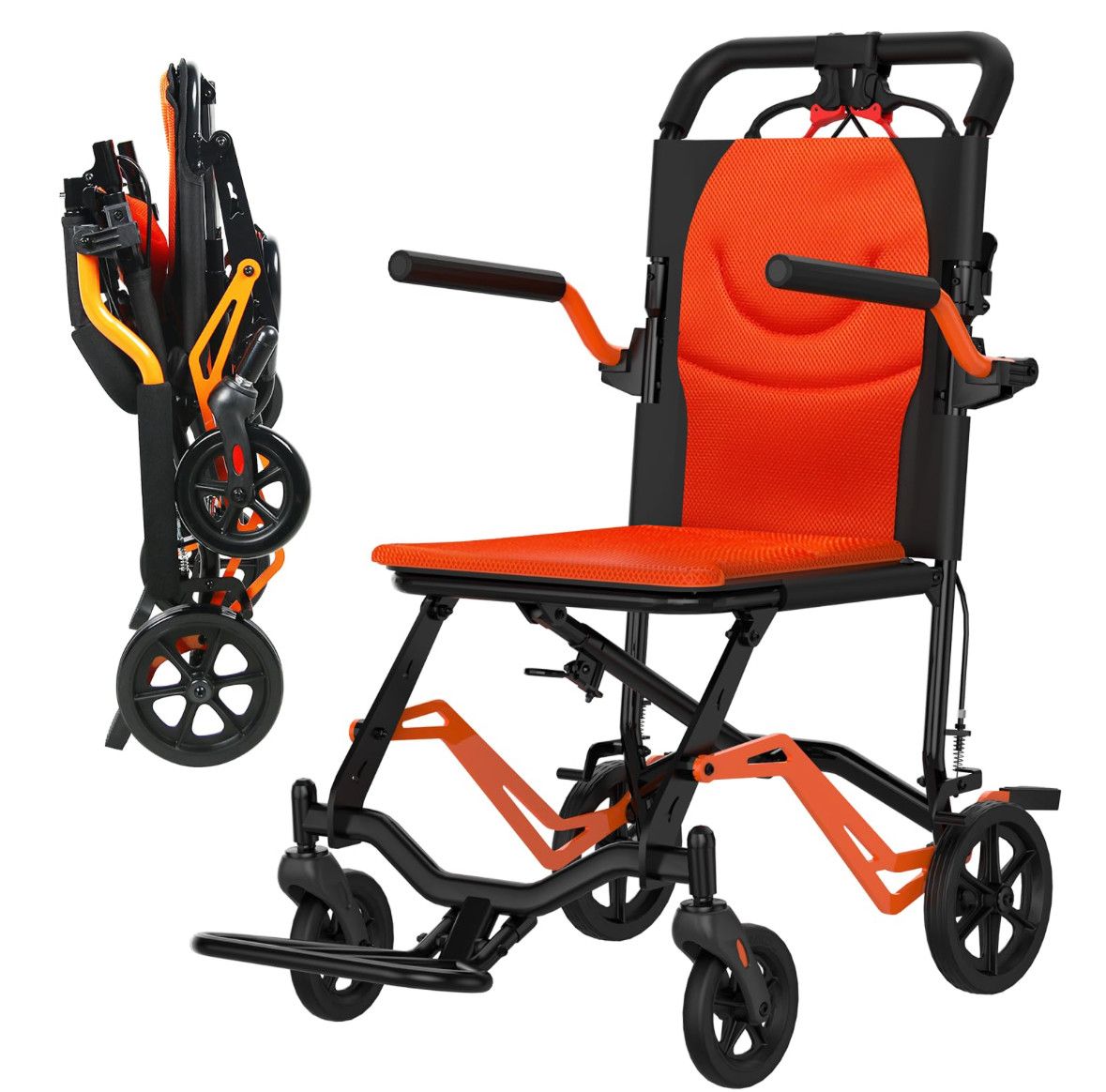 Ultra Lightweight Transport Wheelchair - Weighs 24 lbs.