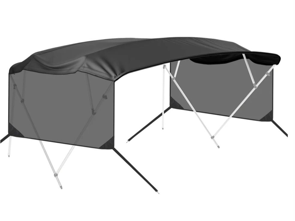Bimini Top Canvas w/ Sidewalls, Fits 8'L x 97"-103"W (Frame Not Included)