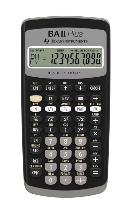 Texas Instruments IIBAPL/TBL/1L1 BA II Plus Financial Calculator, Black