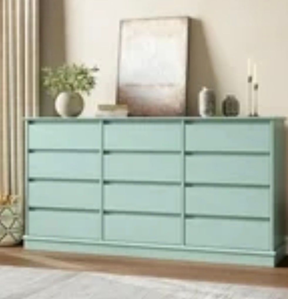 12 Drawer Dresser Green